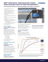 Thumbnail of document Data Sheet - HANI-C-1.0I Industrial Plastic Pipe Clamp HANI Temperature Sensor